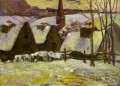 Village Breton dans la neige postimpressionnisme Primitivisme Paysage Paul Gauguin